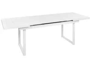 Garden Table Metal White VALCANETTO