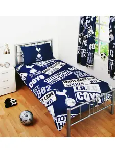 Tottenham FC Patch Single Duvet Cover and Pillowcase Set