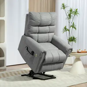 HOMCOM Power Lift Recliner Chair for Elderly with Massage and Heat Grey