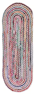 CARNIVAL Oval Bedroom Rug Ethical Source with Recycled Fabric / 120 cm x 180 cm