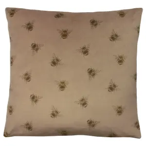 Evans Lichfield Nectar Bee Velvet Printed Feather Filled Cushion