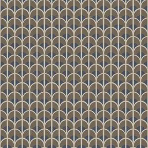 Galerie Italian Style Bronze Geometric Arch Design Wallpaper Roll