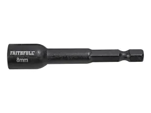 Faithfull - Magnetic Impact Nut Driver 8mm x 1/4in Hex