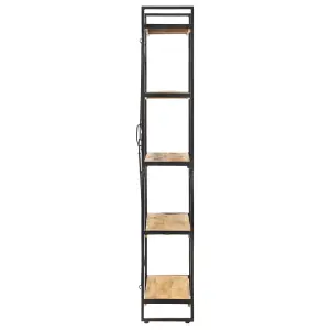 Berkfield 5-Tier Bookcase 90x30x180 cm Solid Mango Wood