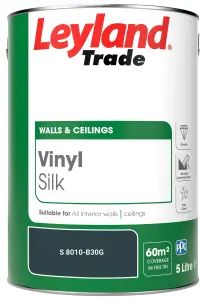 Leyland Trade Vinyl Silk Walls & Ceilings Emulsion Paint (S 8010-B30G) - 5L