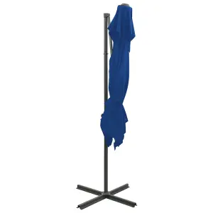 Berkfield Cantilever Umbrella with Double Top Azure Blue 250x250 cm