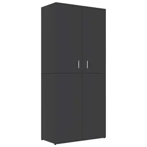 Shoe Cabinet Grey 80x39x178 cm Engineered Wood