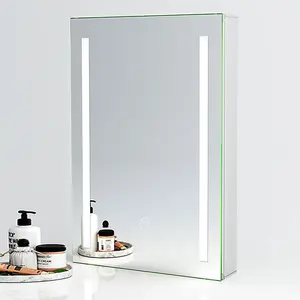 Bathroom Mirror Single Door Cabinets with Touch Switch