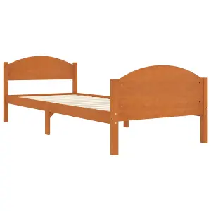 Berkfield Bed Frame Honey Brown Solid Pine Wood 100x200 cm