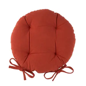 Harbour Housewares - Round Garden Chair Seat Cushion - Paprika