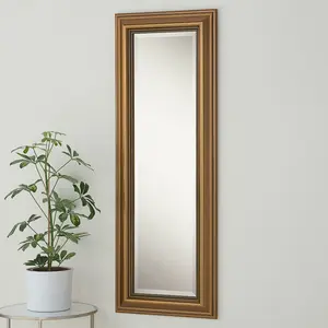 Magdalene Flat Wall Mirror Gold / 47cm H x 131cm W