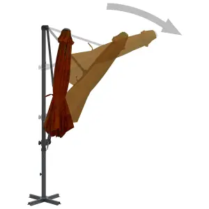 Berkfield Cantilever Umbrella with Aluminium Pole Terracotta 300 cm