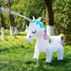 Alivio Inflatable Unicorn Sprinkler Water Toys for Summer Yard and Outdoor Play Kids