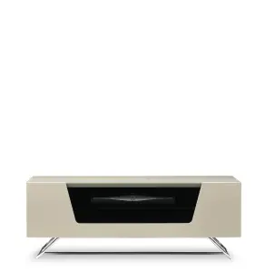 Chromium TV-Stand with 1 Flap Ivory 1000