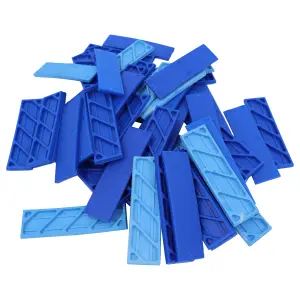 50 Pack Blue Plastic Window and Glazing Packers Spacers 5mm Thick Flat Spacers Frame Fixing