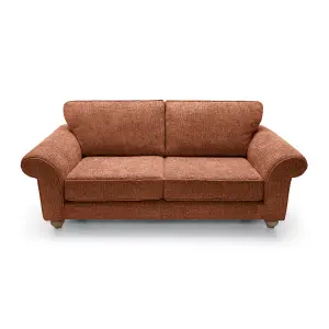 Ingrid 3 Seater Sofa in Burnt Orange