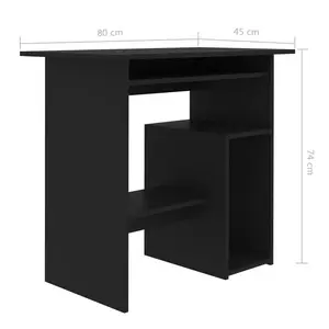 Desk Engineered Wood Black / Computer Desk