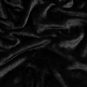 Brentfords Ultra Soft Blanket Throw Warm Flannel Fleece - Black, 120 x 150cm