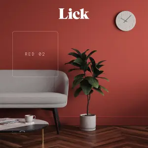 Lick Red 02 Matt Emulsion paint, 2.5L