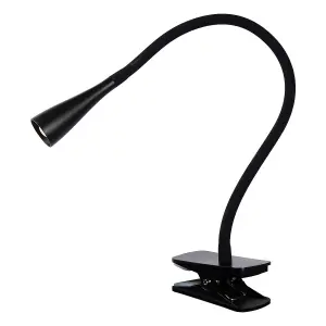 Lucide Zozy Modern Clamp Lamp - LED Dim. - 1x4W 3000K - 3 StepDim - Black