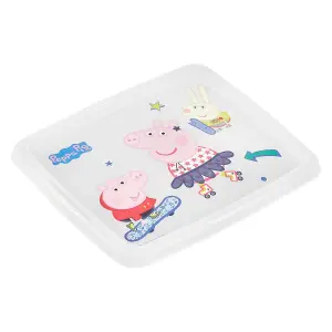 Keeeper Set of 2 Peppa Pig Turn Around Stackable Box 24 Litre with Lid - Natural Transparent