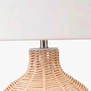 Natural Rattan Table Lamp with Shade