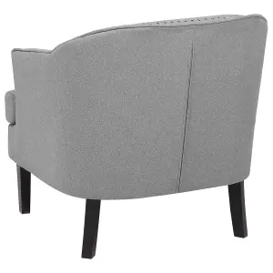 Armchair ELVERUM Fabric Light Grey