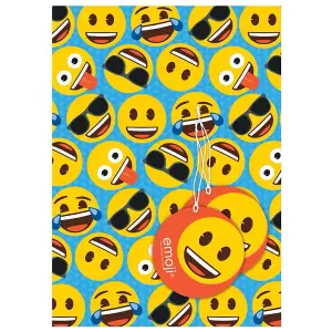 Emoji Gift Wrap Sheets (Pack of 4) Yellow/Blue (One Size)