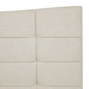 Fabric EU King Size Bed Beige LANNION