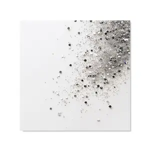 Glittering Tranquility: Pure White Premium Glass Kitchen Splashback W700mm x H650mm