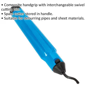 150mm Deburring Tool with Spare Blade and Comfortable Grip for Precision Cutting