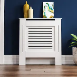 Vida Designs Milton Small White MDF Radiator Cover