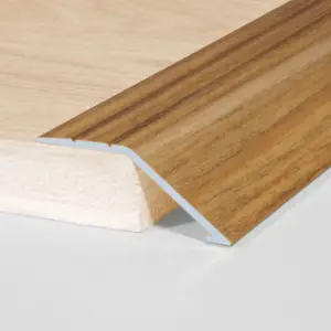 A47 41mm Aluminium Wood Effect Self Adhesive Door Threshold Ramp Profile - Afrezy, 0.9m