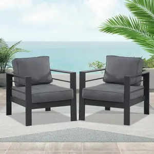 Wisteria Lane Pair of Aluminum Outdoor Chairs