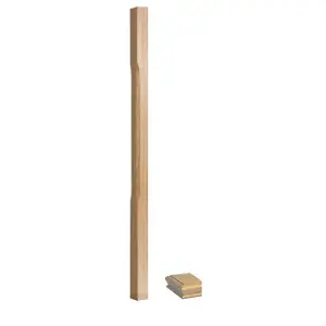 Solid Oak Newel Post Stop Chamfer 90mm Kit UK Manufactured Traditional Products Ltd