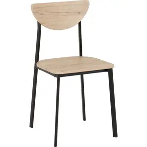 Corrinne Dining Chair (Set of 2) Black/Oak