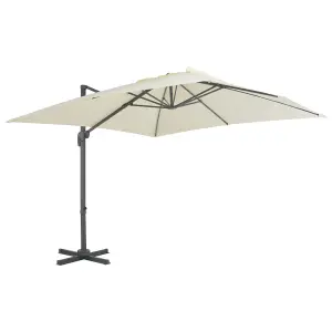 Berkfield Cantilever Umbrella with Aluminium Pole 300x300 cm Sand