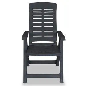 Berkfield Reclining Garden Chairs 4 pcs Plastic Anthracite