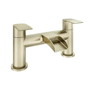 Aquarius Niagara Waterfall Bath Filler Tap Brushed Brass AQ791019