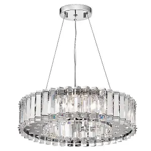 Luminosa Crystal Skye 8 Light Chandelier Chrome Finish, G9