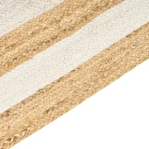 Jute Area Rug 300 x 400 cm Beige GEMEREK