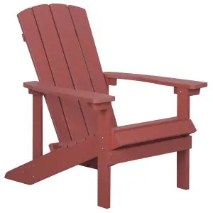 Garden Chair ADIRONDACK with Footstool Red