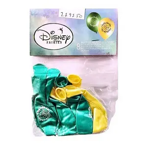 Disney Fairies Latex Character Balloons (Pack of 8) Green/Yellow (One Size)