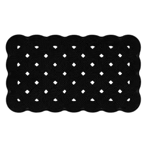 JVL Rubber Doormat, 40x70cm, Trellis