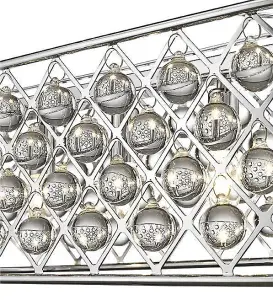 Luminosa Spring 5 Light Oval Ceiling Pendant Chrome, Clear with Crystals, E14