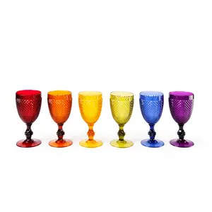 Diamond 390ml Goblet Set (Set of 6) Multi