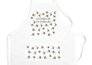 Purely Home Christmas Bees Apron - Kitchen Cooking & Baking Novelty Apron Gift/Present