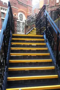 Anti-Slip GRP Stair Treads 55mm x 345mm x 1.5m Black/Yellow