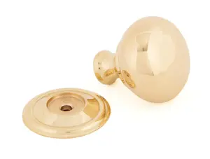 From The Anvil Polished Brass Mushroom Cabinet Knob 32mm