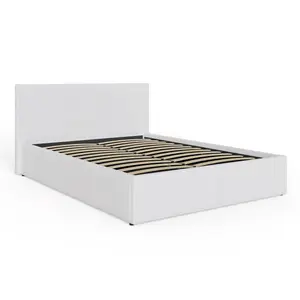 GFW End Lift Ottoman Bed 135cm Double White